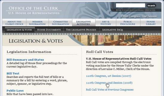 Legislation and Votes